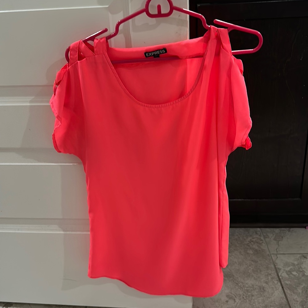Hot pink shirt from Express